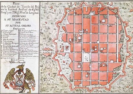 Mapa histórico de Trujillo Perú
